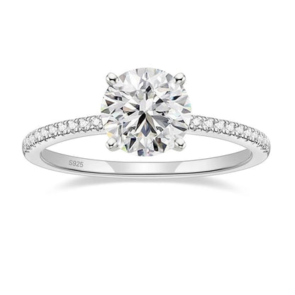 Women’s S925 Sterling Silver 1.2CT Moissanite Engagement Ring | D Color VVS1 Wedding Band with Certificate – Roshara